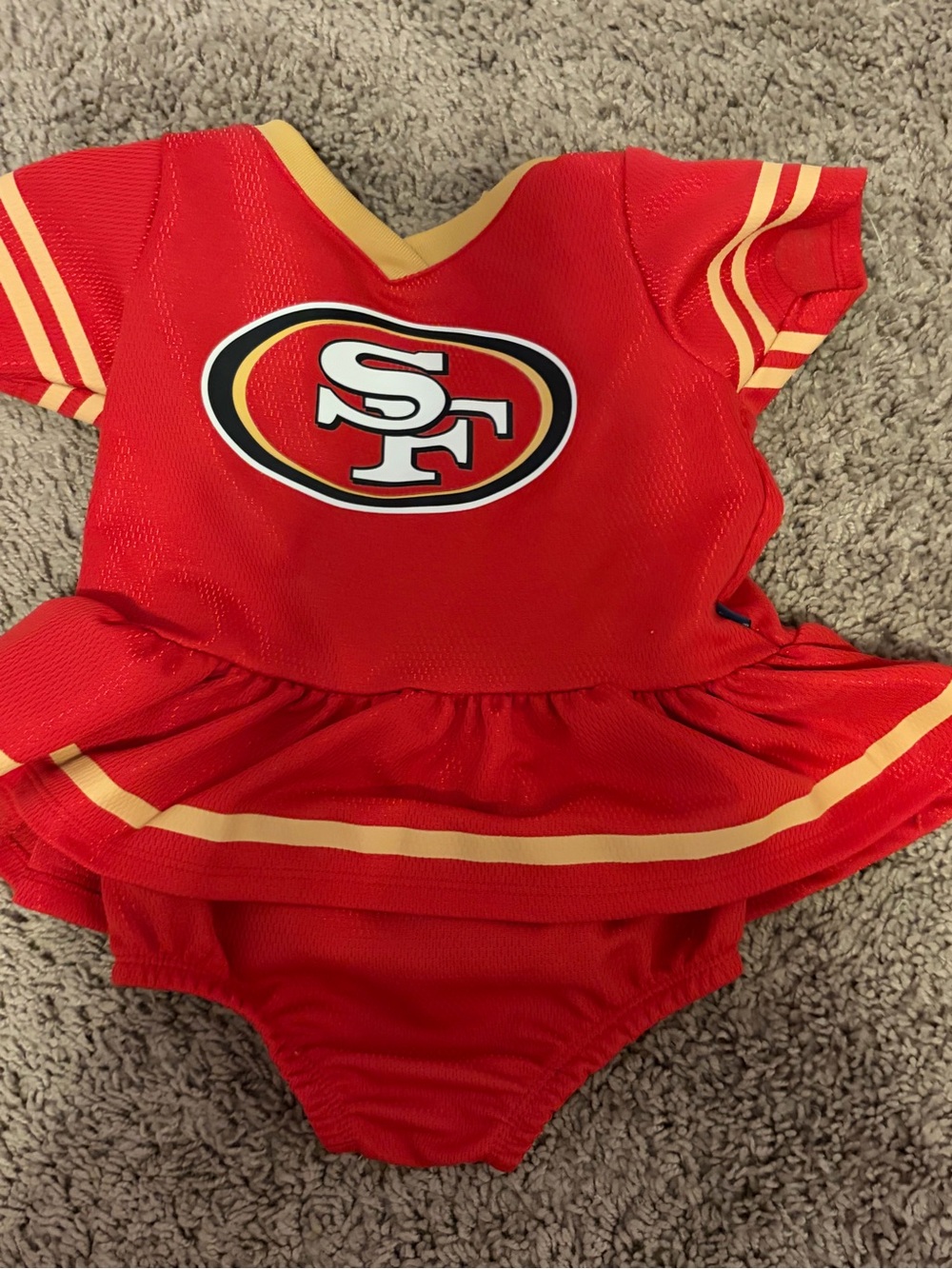 Gerber 49ers Red and Gold Baby Cheer Dress with Bloomers
